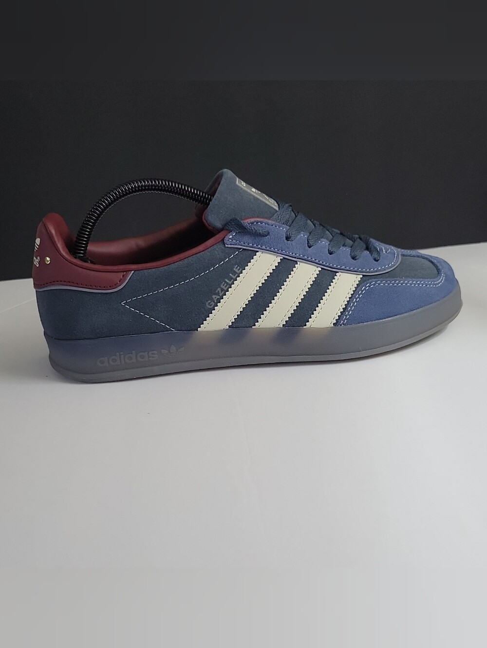 adidas Gazelle Indoor 'Crew Navy Burgundy' ID1008 Shoes Sz 8.5 Man's